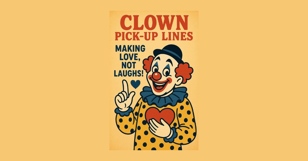 380+ Clown Pick Up Lines: Making Love, Not Laughs!