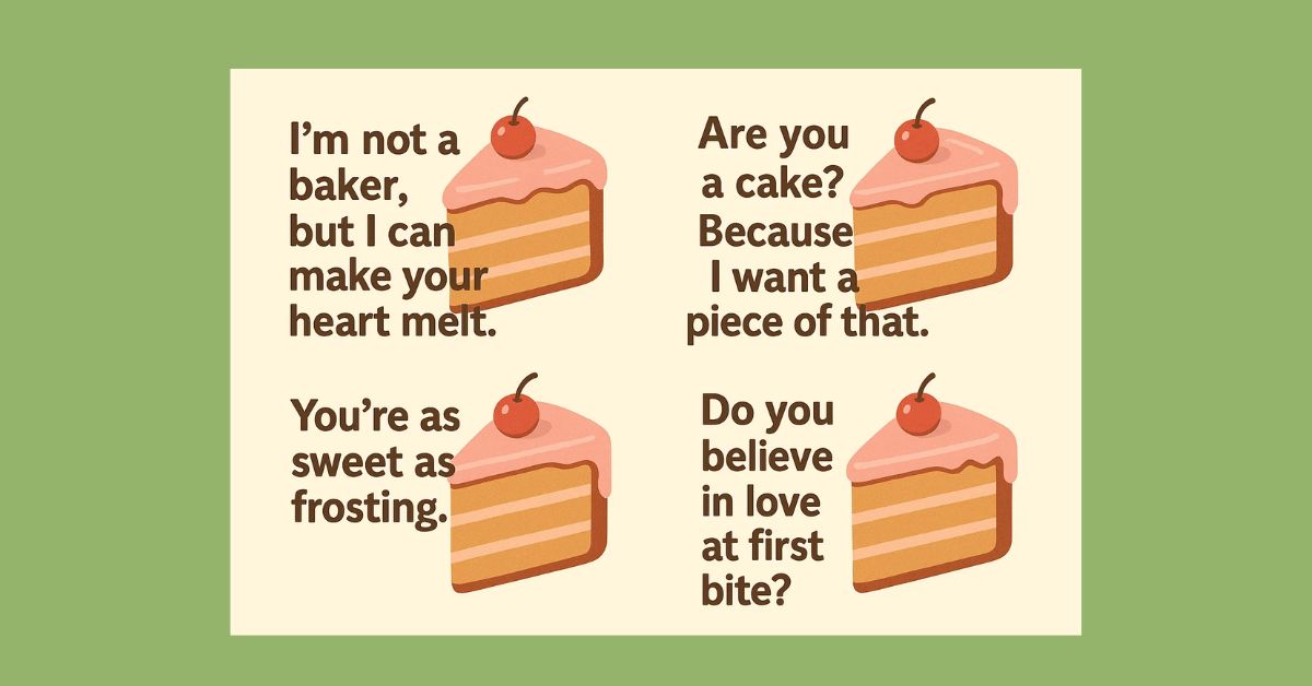 45 Sweet and Funny Cake Rizz Lines to Charm Your Conversations