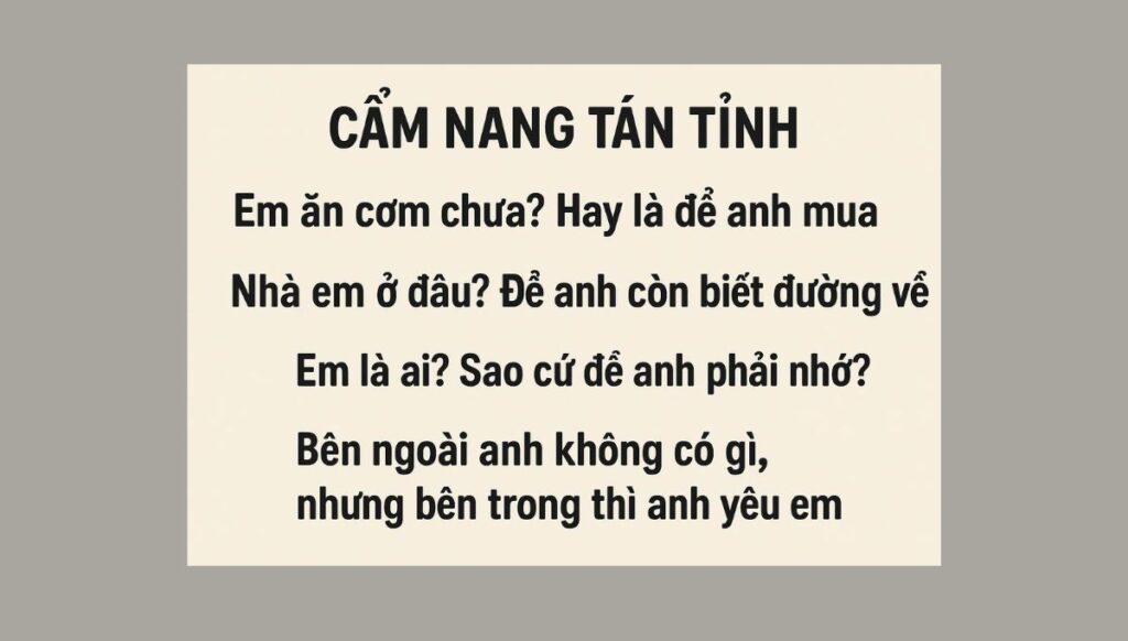 Basic Vietnamese Pickup Lines