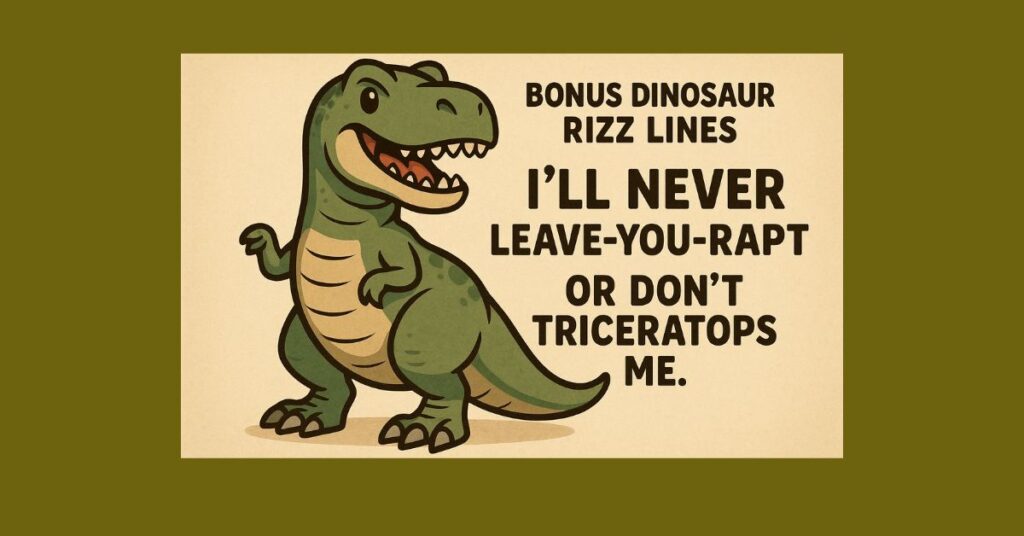 Bonus Dinosaur Rizz Lines