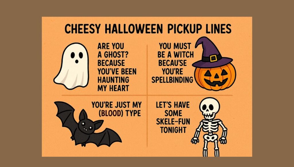 Cheesy Halloween pickup lines