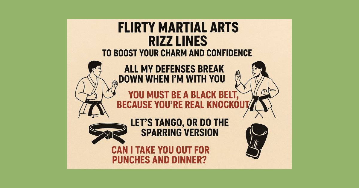 Flirty Martial Arts Rizz Lines to Boost Your Charm and Confidence