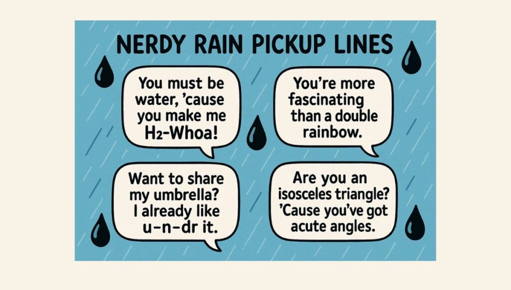 Nerdy Rain Pickup-lines